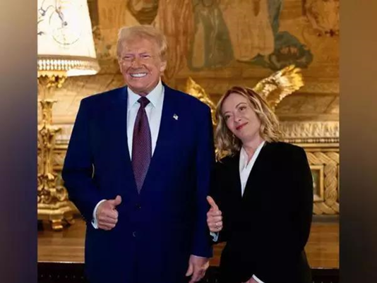 Trump watches movie with Italian PM Giorgia Meloni